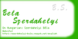 bela szerdahelyi business card